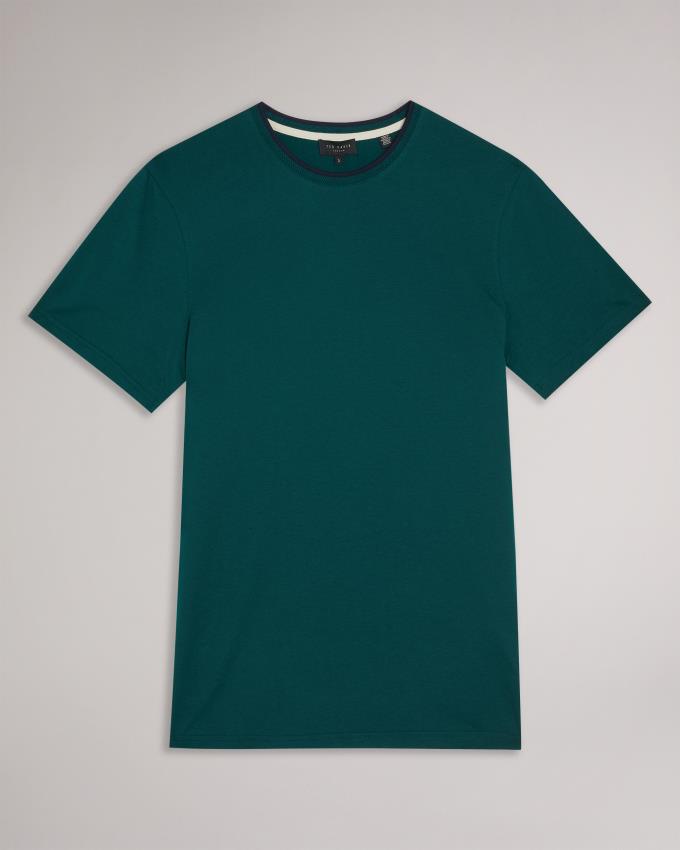 T-Shirt Ted Baker Short Sleeve Vert Foncé Homme | MGG-51039049